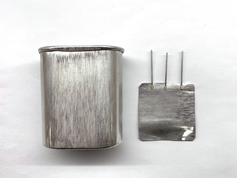 不銹鋼片和鍍鎳銅引腳焊接